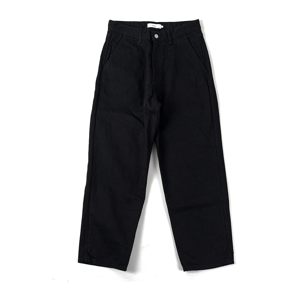 [Ourselves]  Organic Cotton Relaxed Denim Pants Black One Wash  ~4/22 10%Off