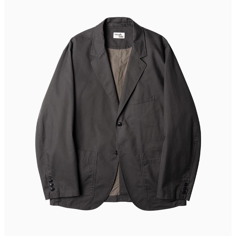 [Rough Side]  23FW Club Jacket Charcoal