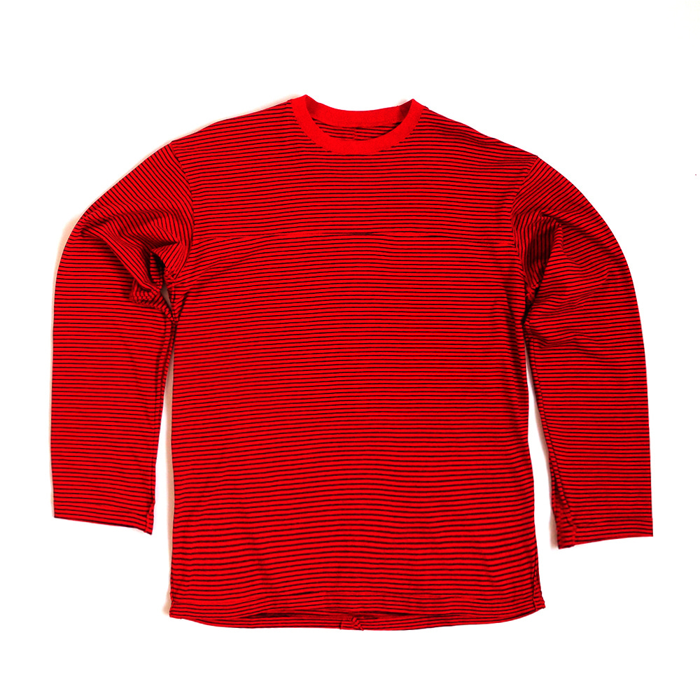 [Gakuro]  Reversible L/S T-Shirt Red Stripe   30% Season Off 