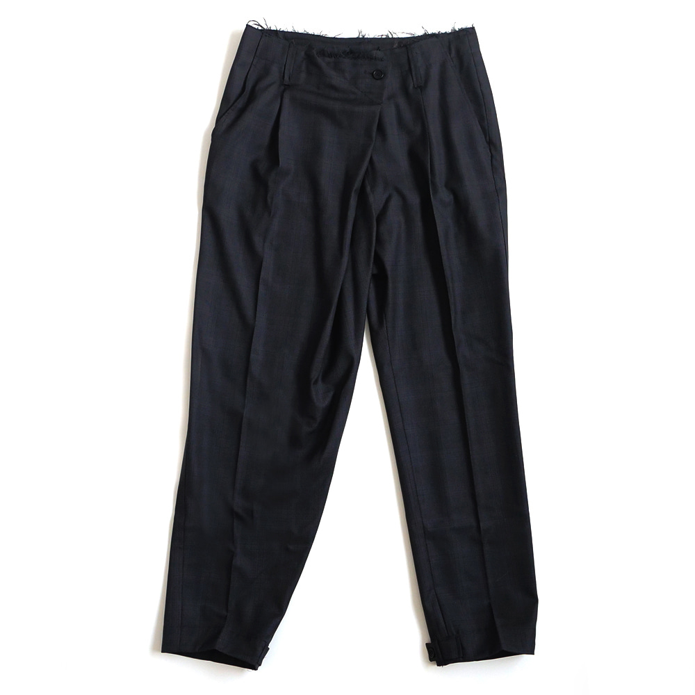 [Gakuro]  Wrap Pants Wool Grey Check