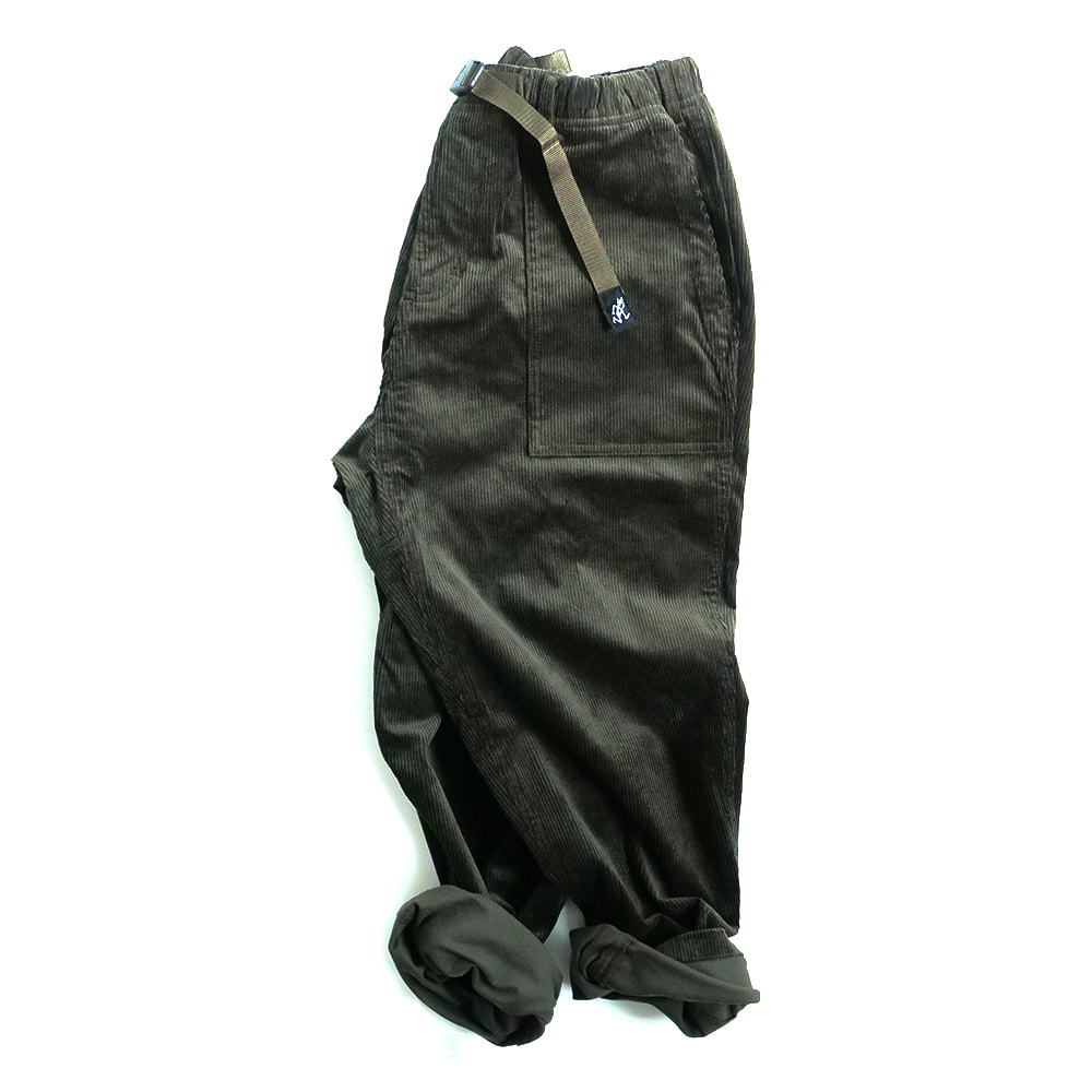[Gramicci]  Corduroy Loose Tapered Pants Olive  