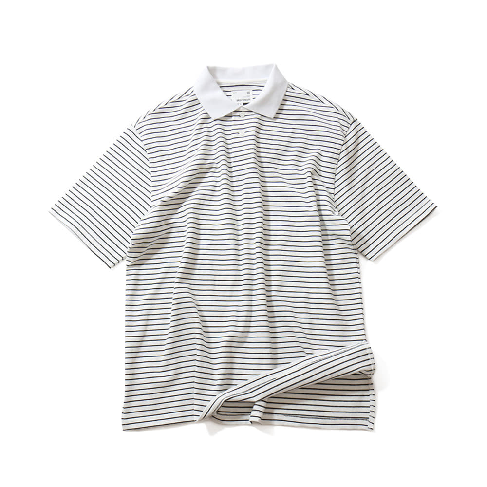 [Horlisun]  20SS Sumerset Stripe Pullover Shirts Black