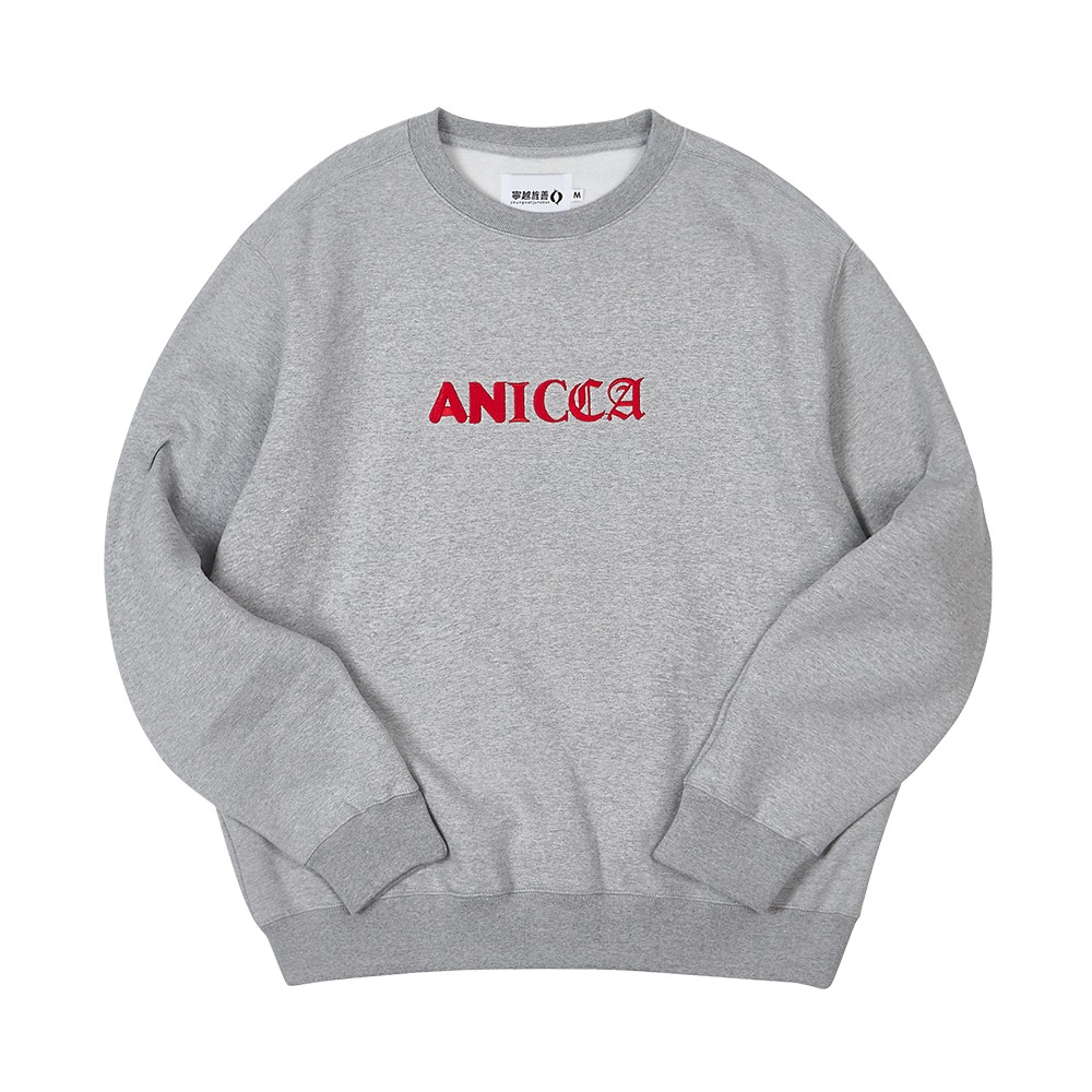 [Youngwall Junction]  3Type Anicca Crewneck Grey
