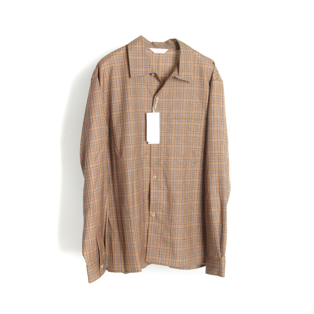 [Still By Hand]  SH02203OS Washable Wool Shirts Brown Check   30% Season Off 