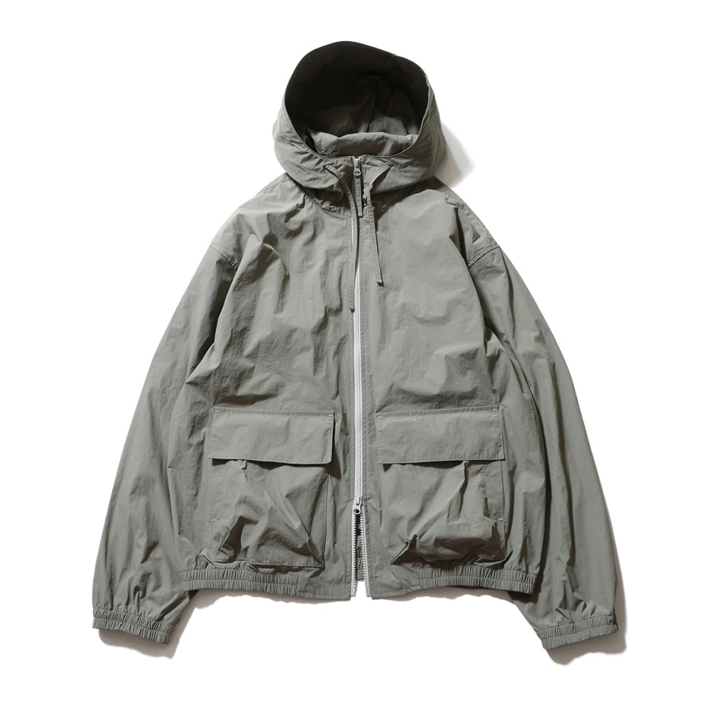 [Horlisun]  21SS Breeze Nylon Hood Zip Up Jacket Olive  