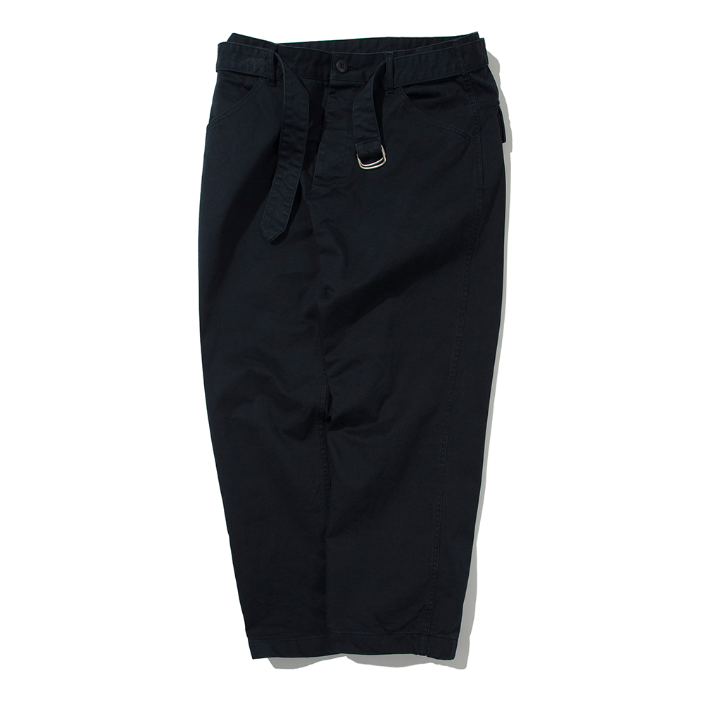 [Softur]  Belted Fatigue Pants Navy