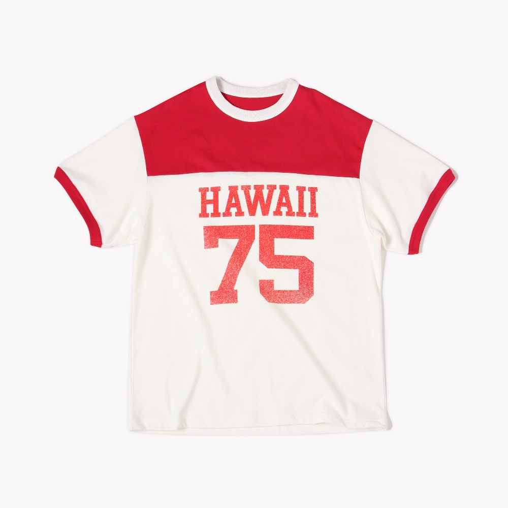 [Long Vacation]  Hawaiian Ringer T-Shirt Hawaii 75