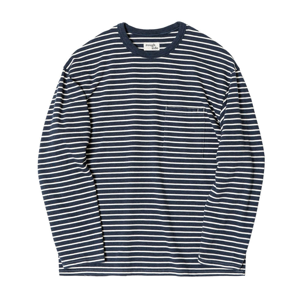 [Rough Side]  Primary Long Sleeve Navy ST
