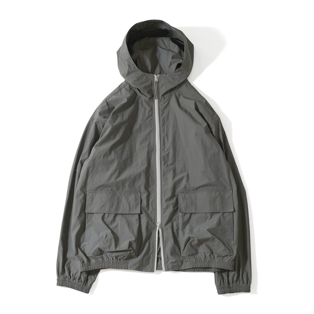 [Horlisun]  21FW Breeze Nylon Hood Zip Up Jacket Dark Grey