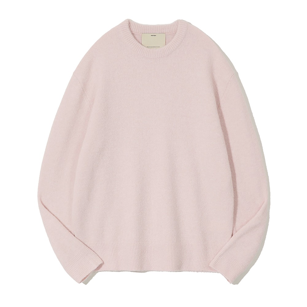 [Pottery]  Comfort Crewneck Knit Hairly Pink