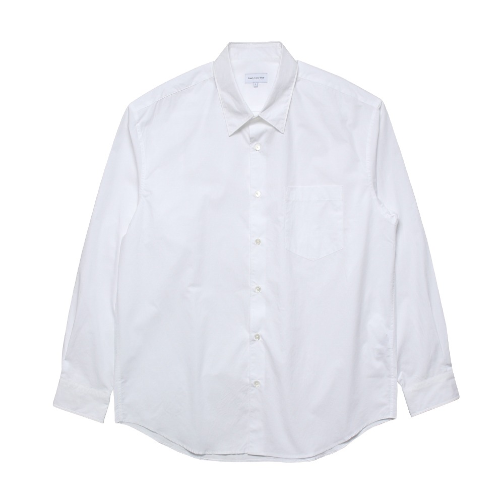 [Steady Every Wear]  Light Relaxed Daily Shirts White  