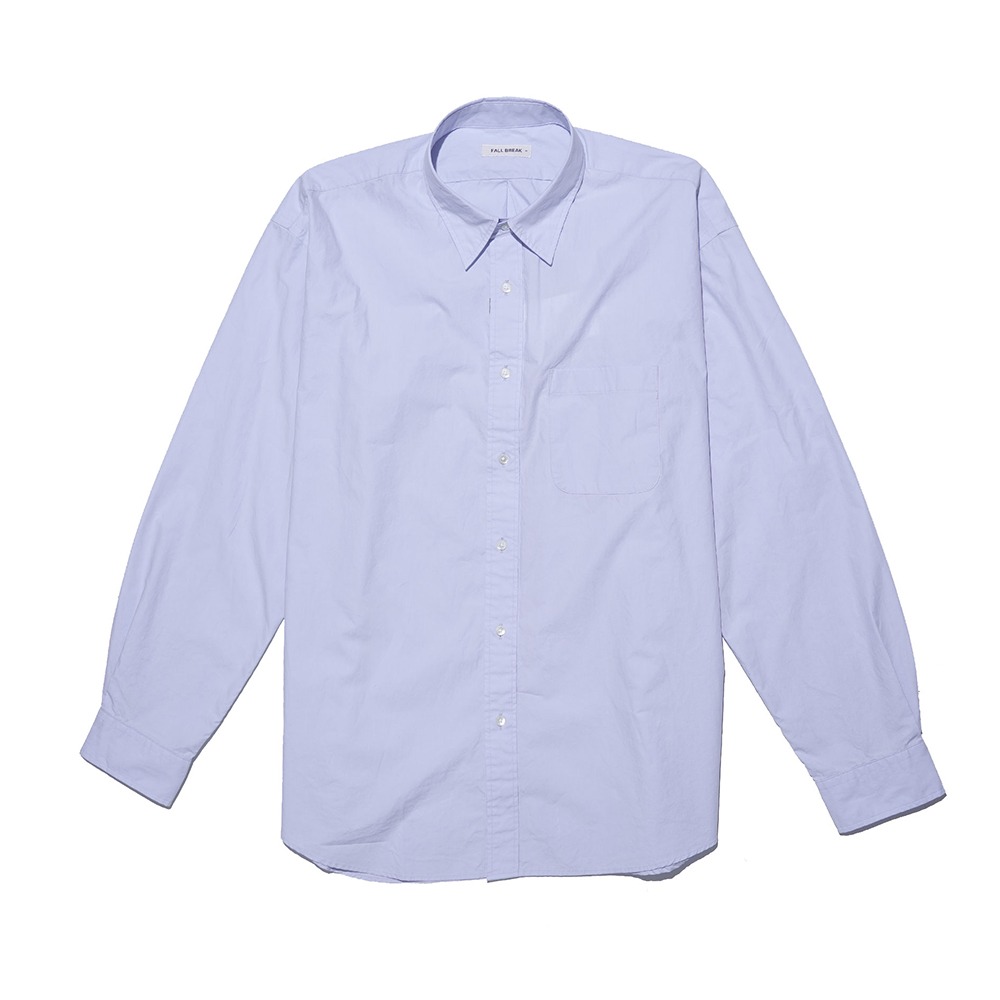 [Fall Break]  Cotton Shirts Pale Blue