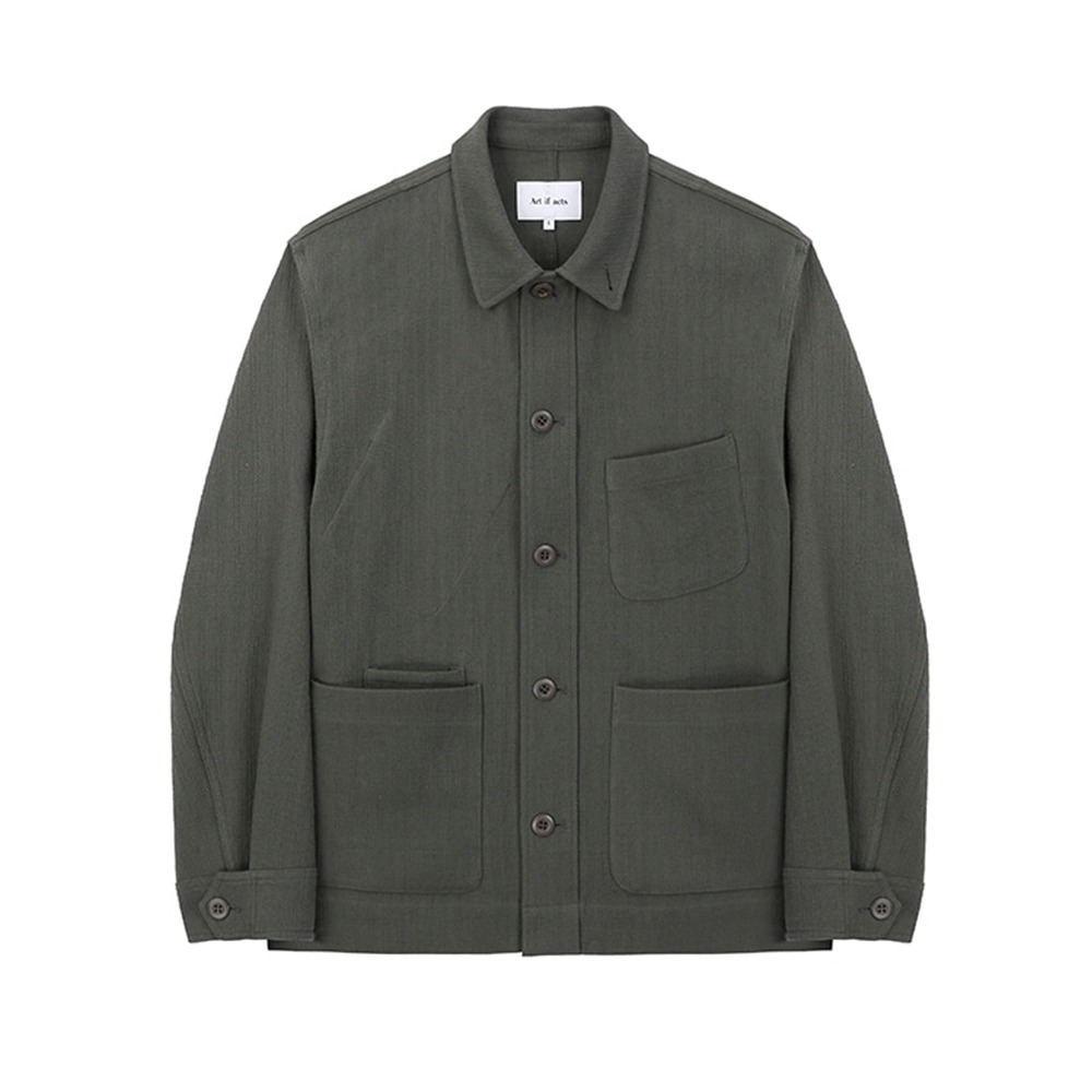 [Art if acts]  Unbalance French Work Jacket Moss Green  &lt; 재입고&gt;