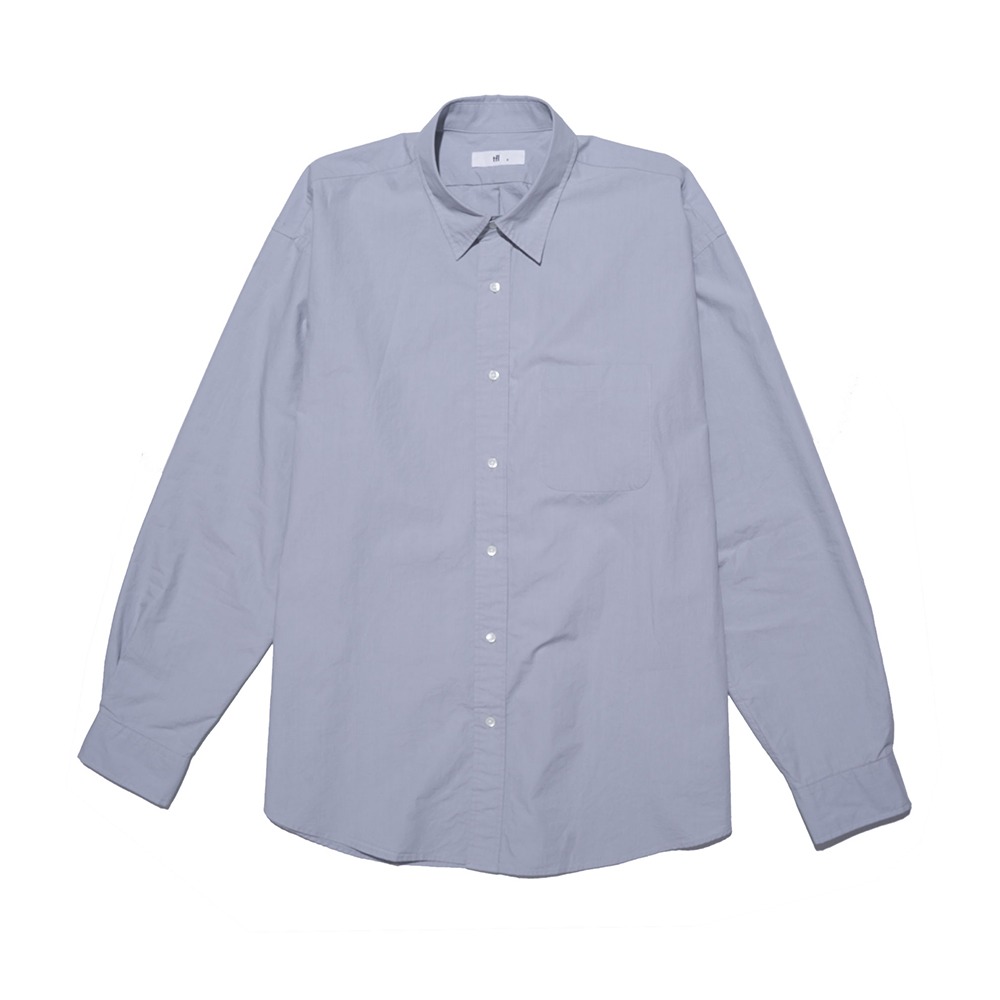 [Fall Break]  Cotton Shirts Blue Grey