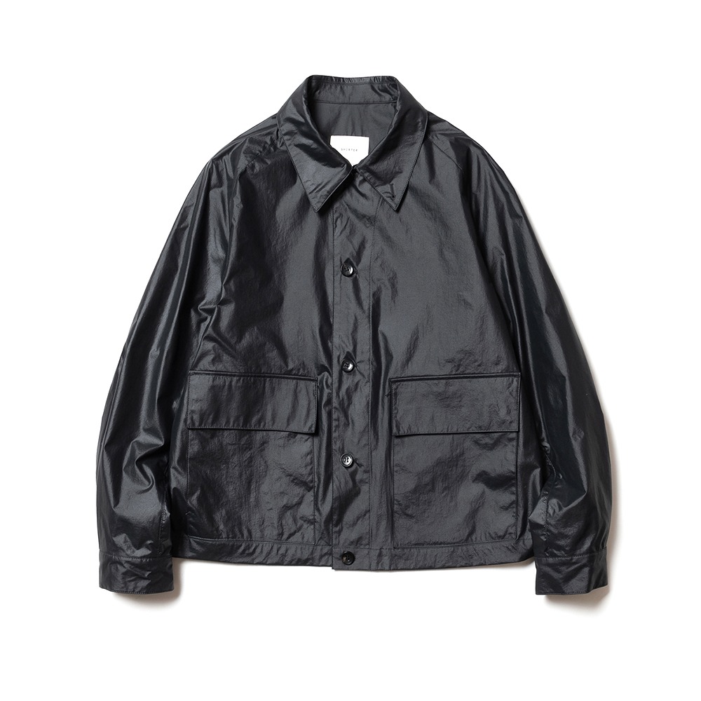 [Shirter]  Coated Nylon Jacket Black