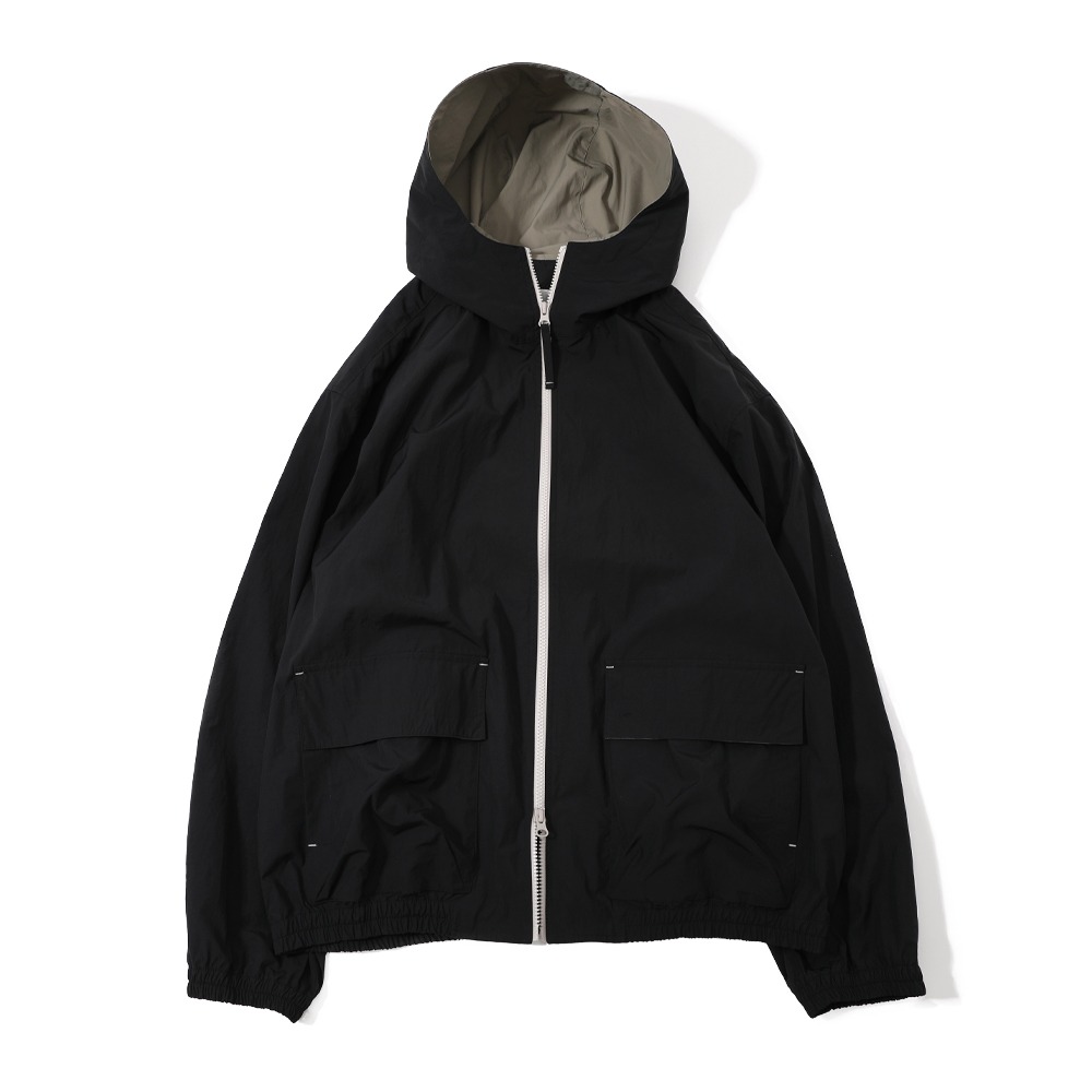 [Horlisun]  22SS Breeze Nylon Hood Zip Up Jacket Black  &lt; 재입고&gt;