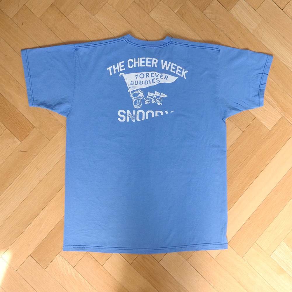 [Wild Donkey]  T-Cheer Week Washed Roayl Blue