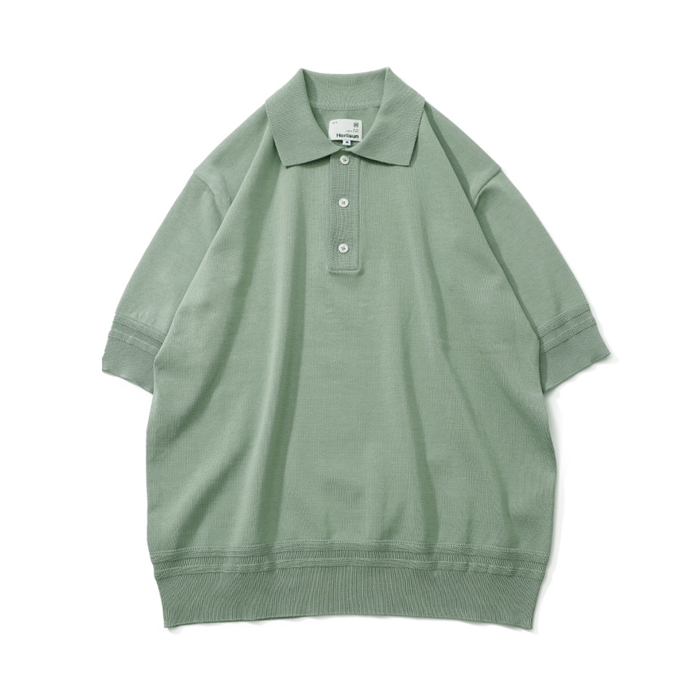 [Horlisun]  22SS Dana Cotton Pullover Collar Knit Green