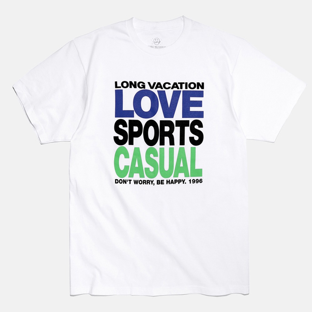 [Long Vacation]  Love Sports Casual Tee White