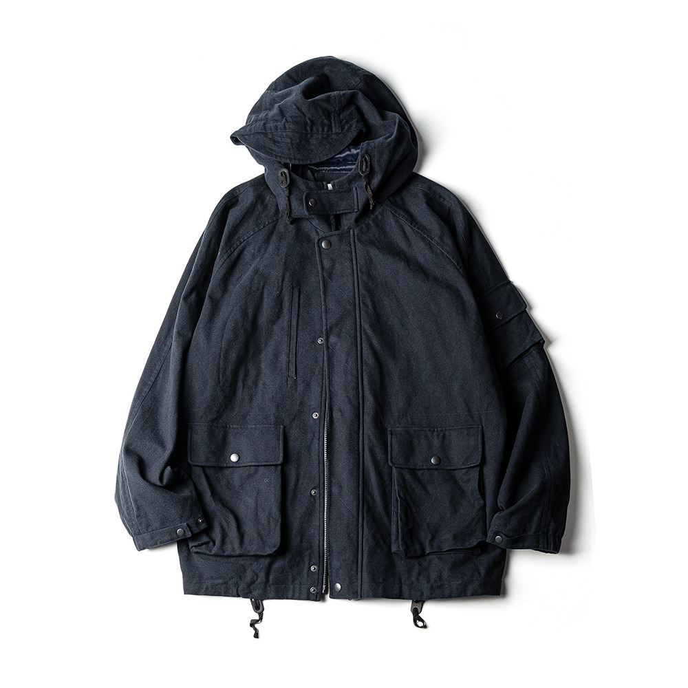 [Ourselves]  Mil Flannel Mountain Parka Navy