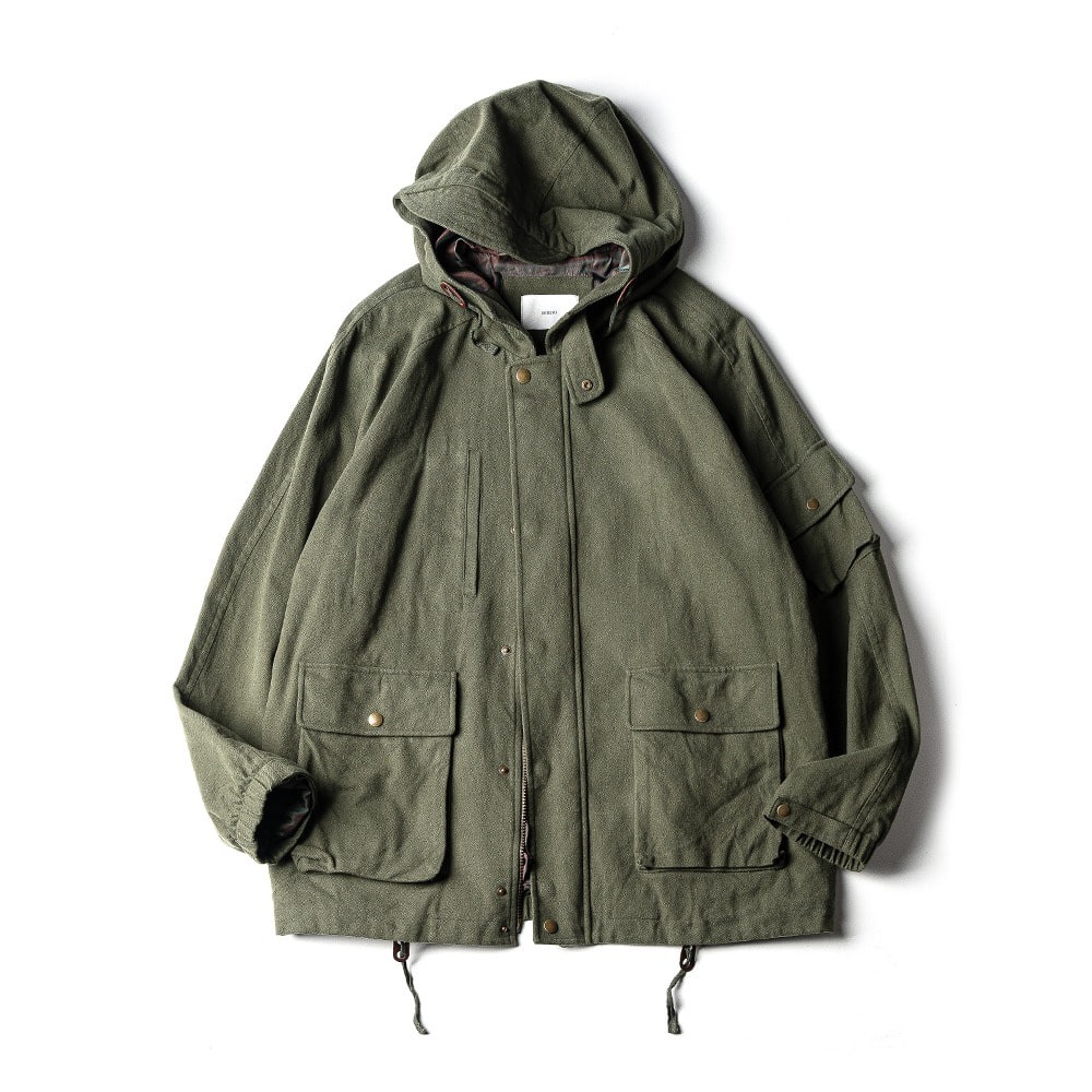 [Ourselves]  Mil Flannel Mountain Parka Olive