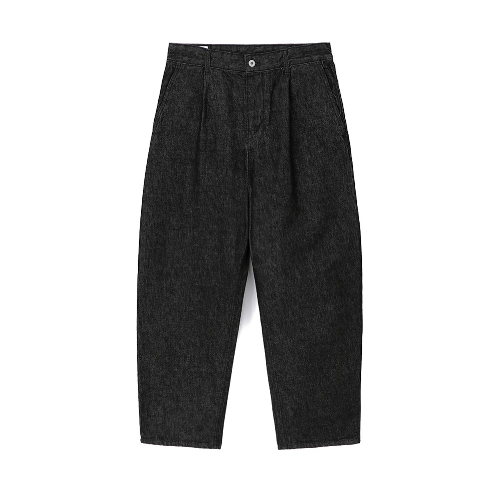 [Art if acts]  One Tuck Curve Denim Pants Washed Black
