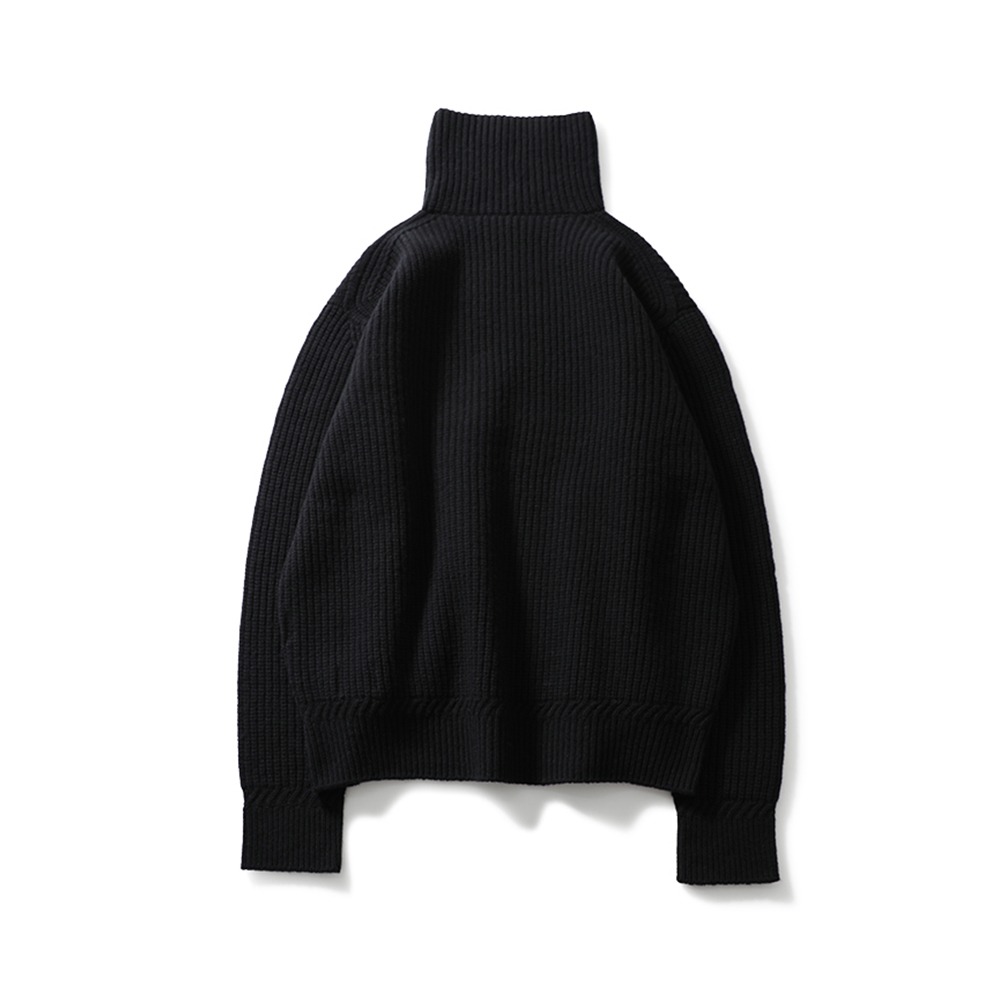 [Horlisun]  22FW Dundee Turtleneck Knit Pullover Black