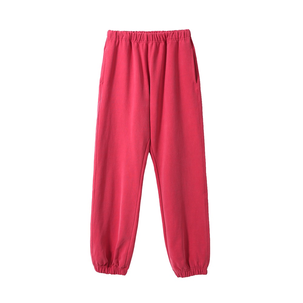 [Would Be]  Pigment Dyed Sweatpants Coral