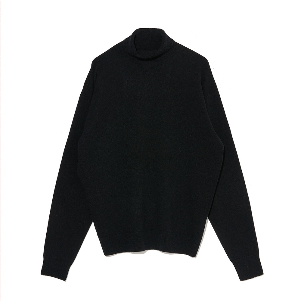 [Steady Every Wear]  Relaxed WC Turtle Neck Knit Black