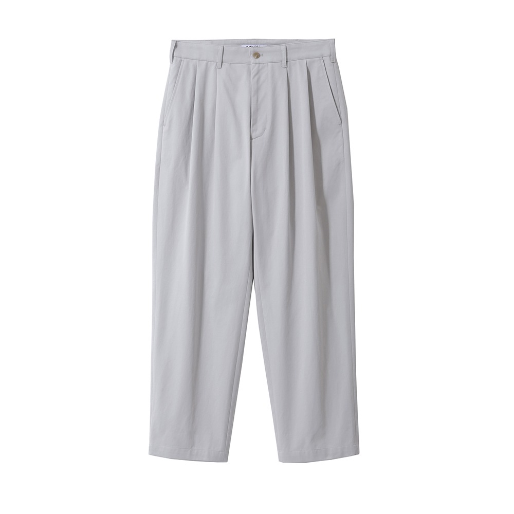 [Would Be]  Two Tuck Chino Pants Natural Grey
