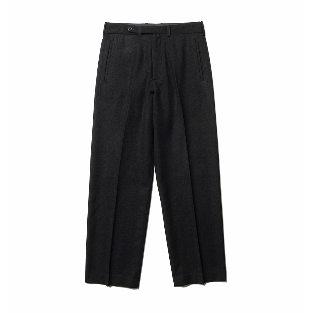 [Shirter]  Wool Flannel Seamless Pants Black