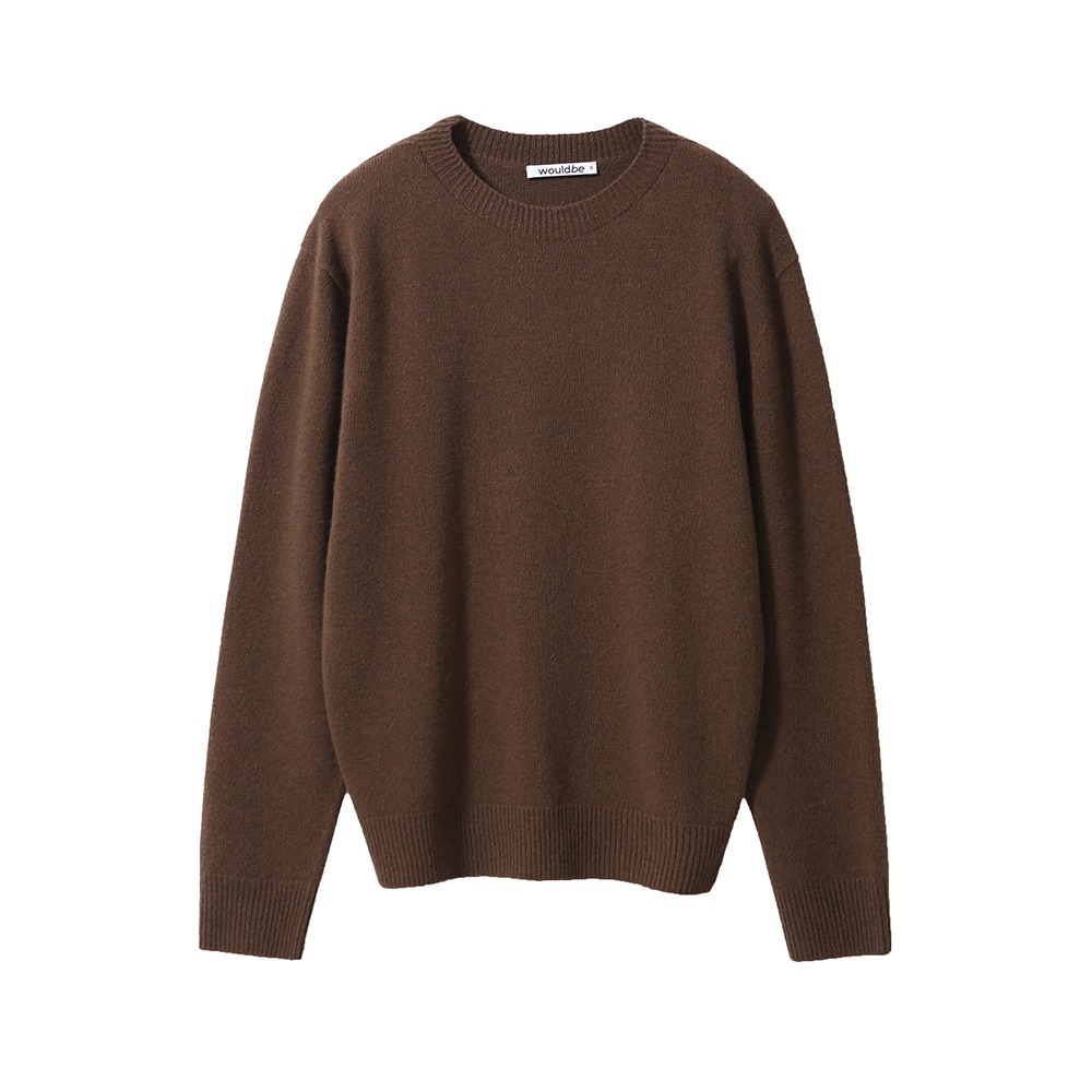 [Would Be]  Wool Cashmere Crewneck Knit Brown