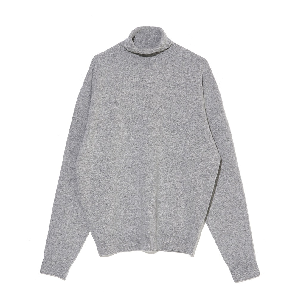 [Steady Every Wear]  Relaxed WC Turtle Neck Knit Light Grey
