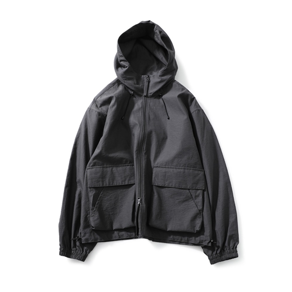 [Horlisun]  23SS Breeze Cotton Hood Jacket Charcoal