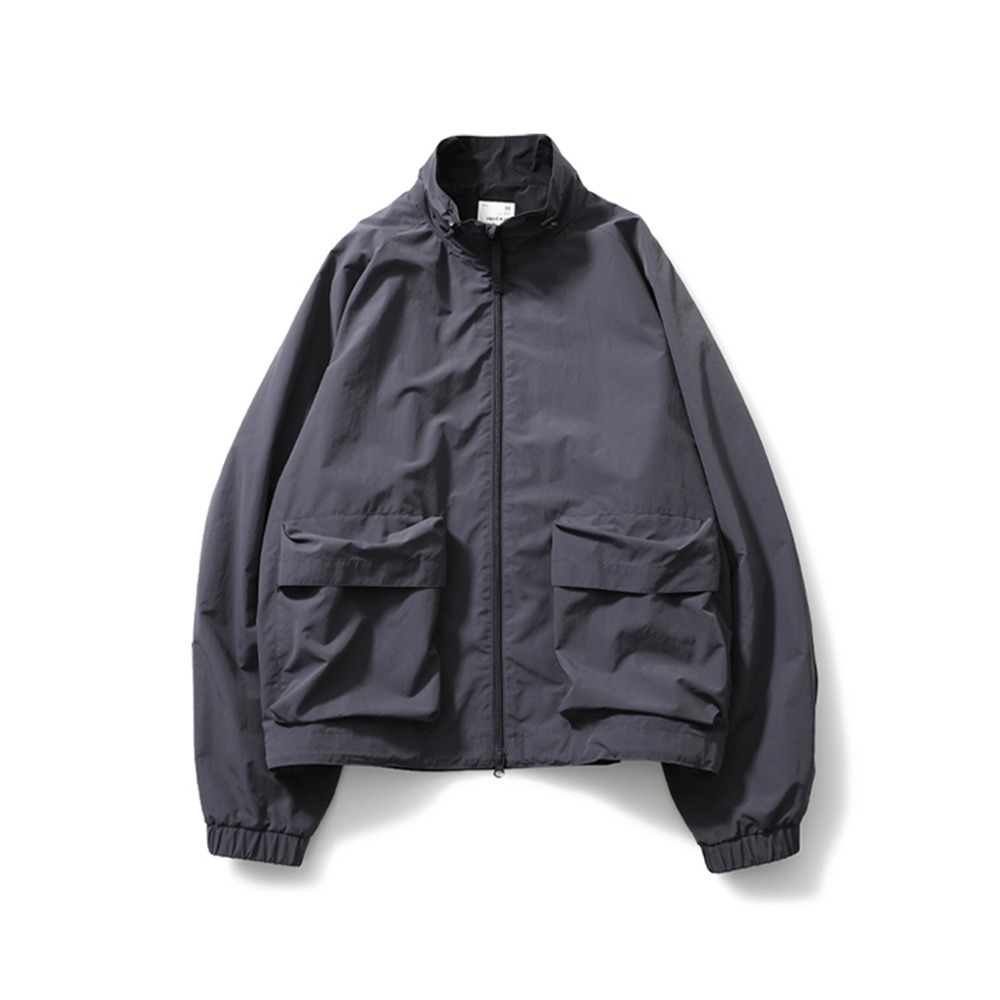 [Horlisun]  23SS Parker Color Block Jacket Charcoal