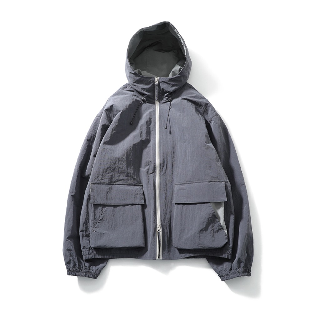 [Horlisun]  23SS Breeze Hood Zip Up Jacket Blue Grey