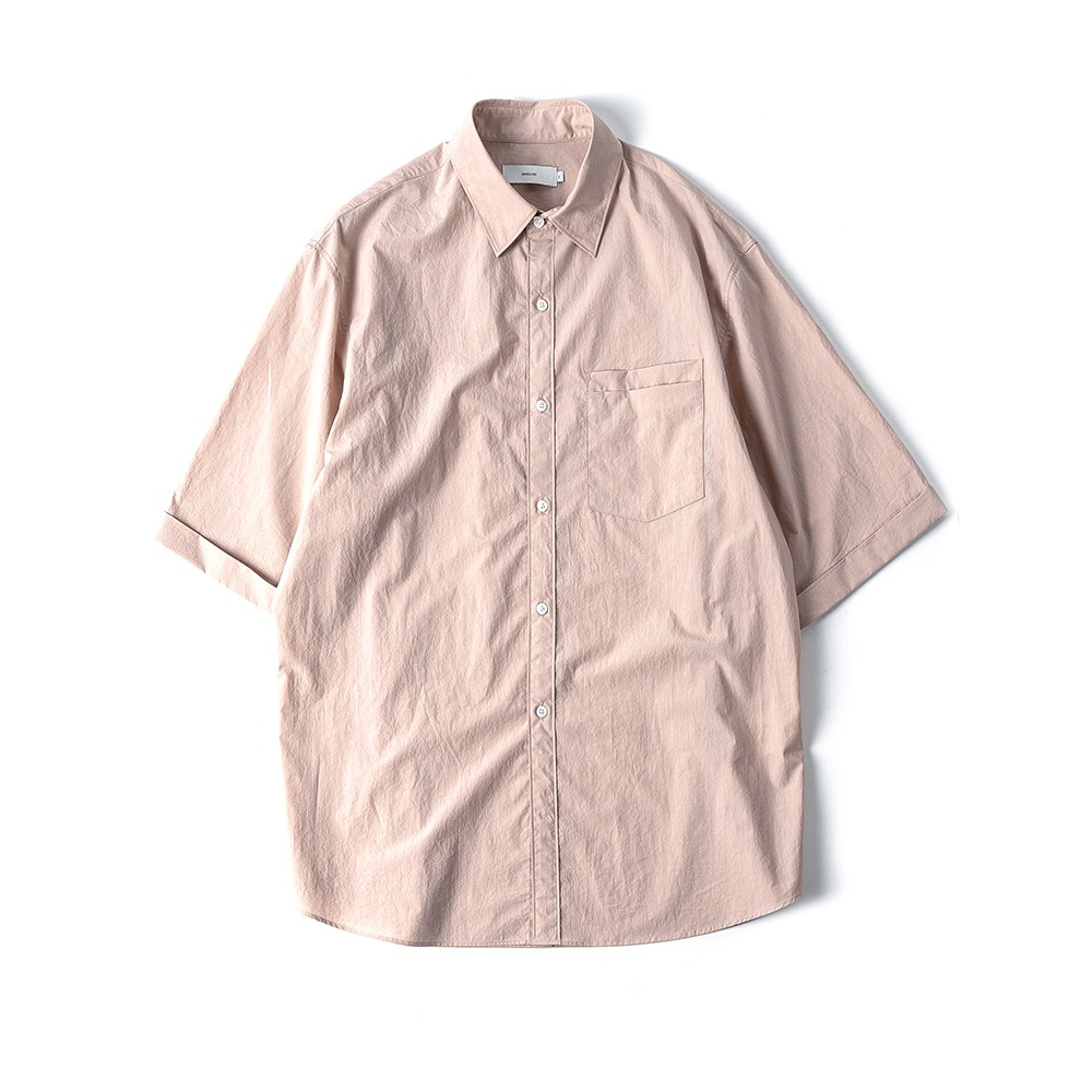 [Ourselves]  Typewriter Relaxed Half Shirts Dusty Pink