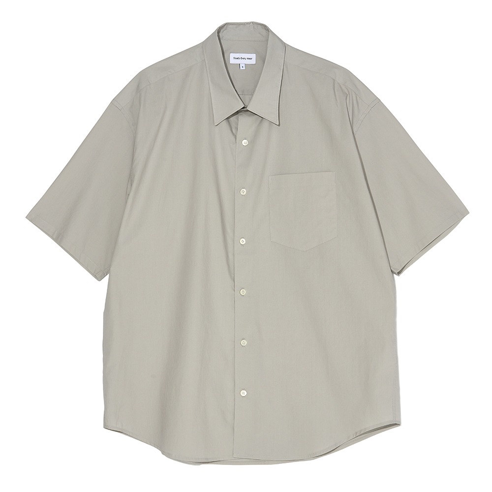 [Steady Every Wear] Short Sleeved Cotton Shirts Grey