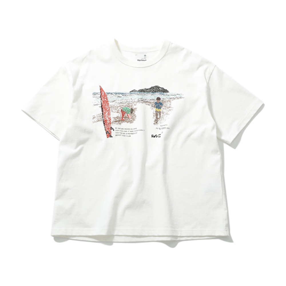 [Horlisun]  23 B.S.C Graphic T-Shirts Ipanema Off White