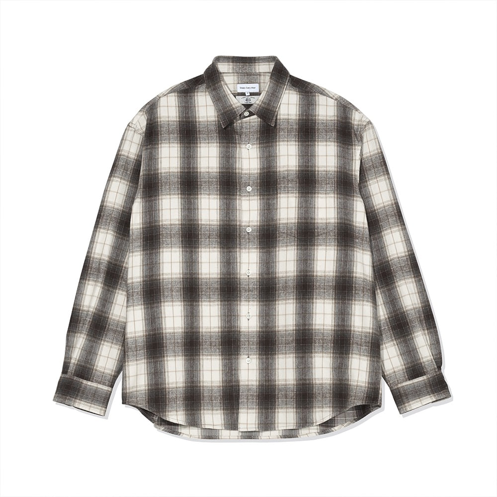 [Steady Every Wear] Relaxed Flannel Shirts Brown