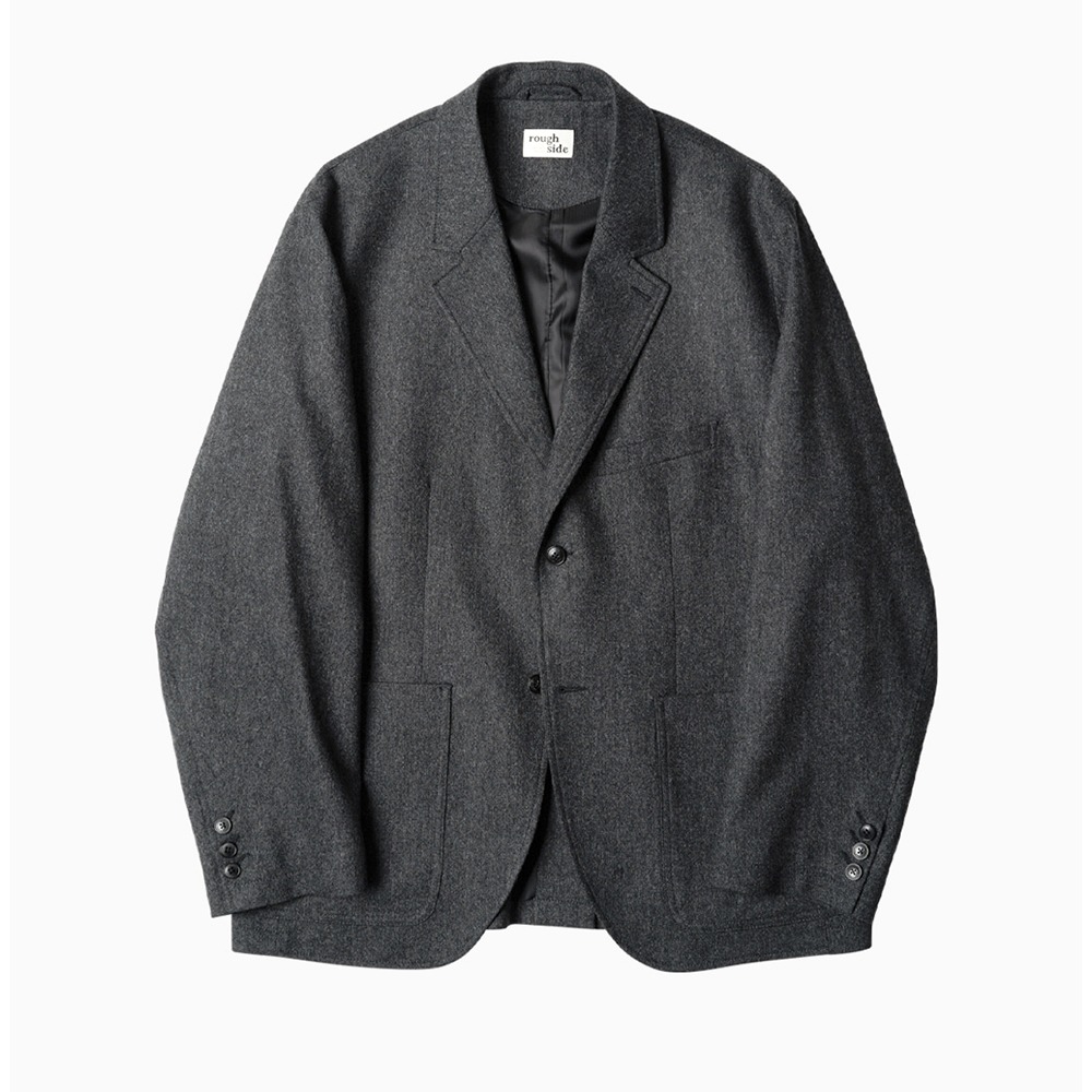 [Rough Side]    23FW Reporter Jacket Charcoal