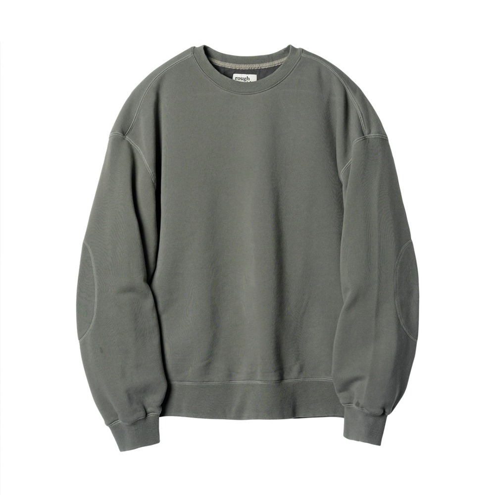[Rough Side]  23FW Oversized Sweat Shirt Olive Grey