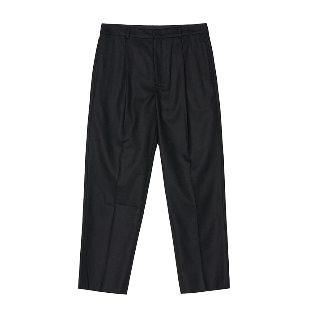 [Steady Every Wear]  Relaxed Wool Pants Black