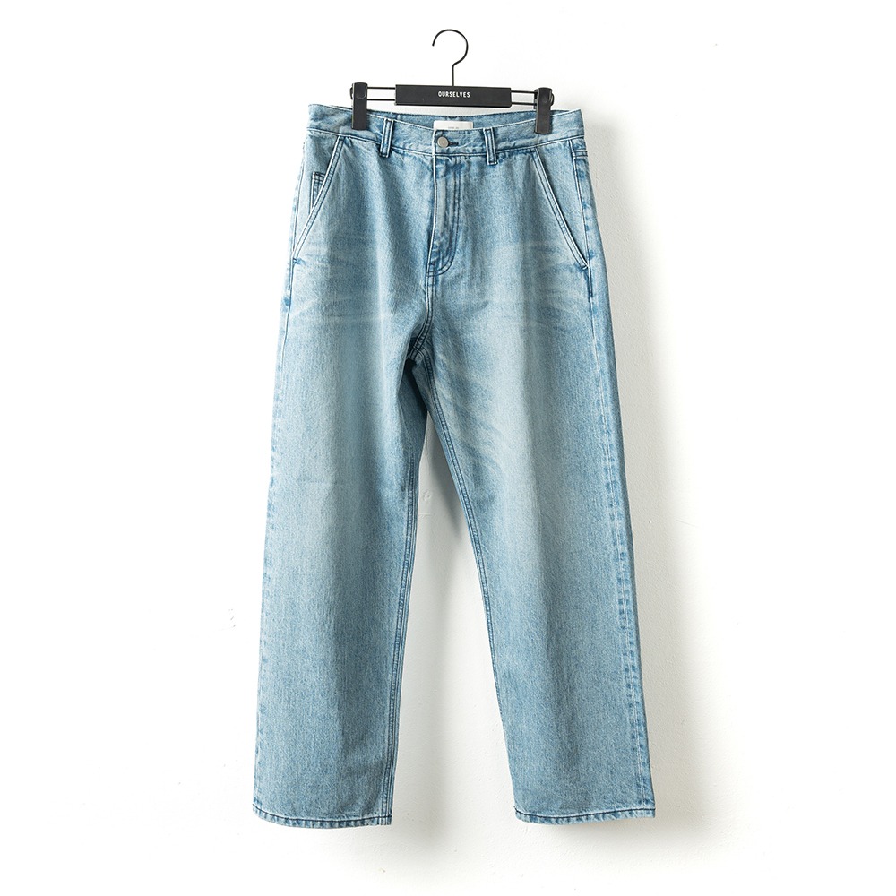 [Ourselves]  24SS Organic Cotton Relaxed Denim Pants Bleached