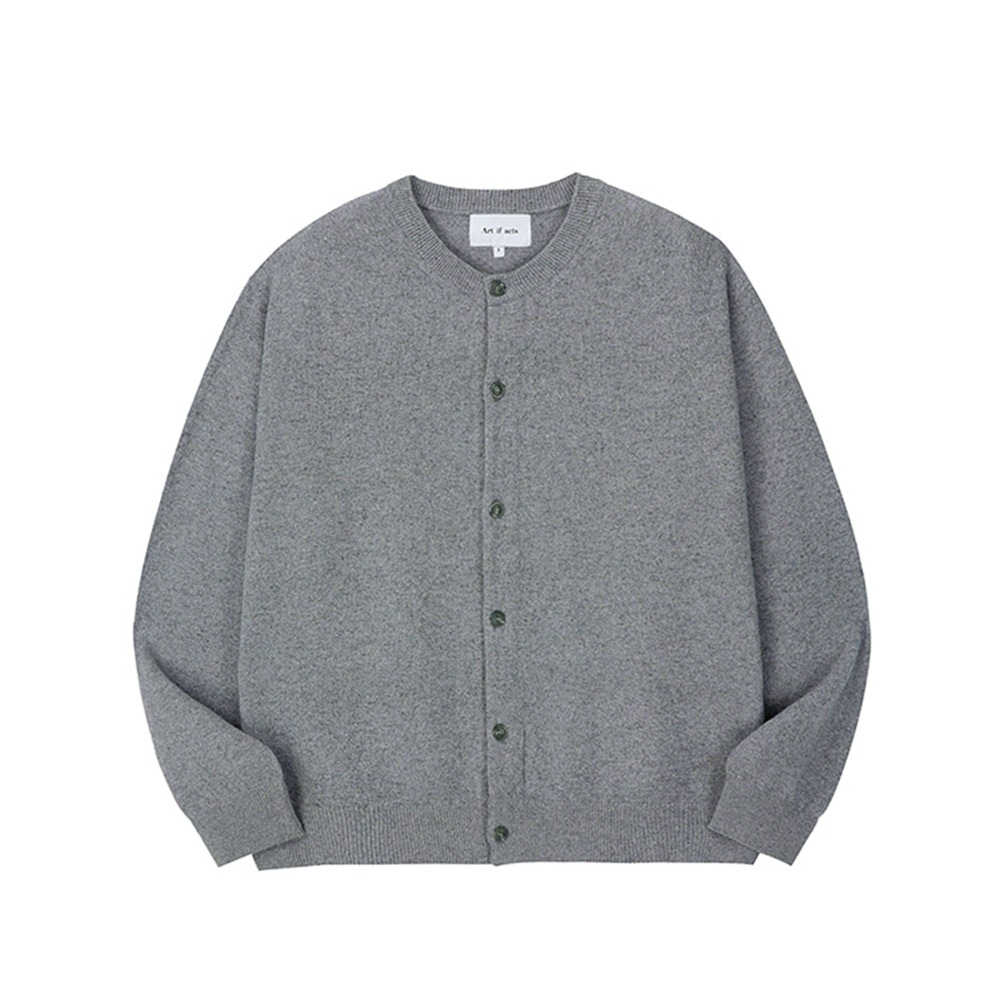[Art if acts]  24SS Wholegarment Round Neck Cardigan Steel Grey 