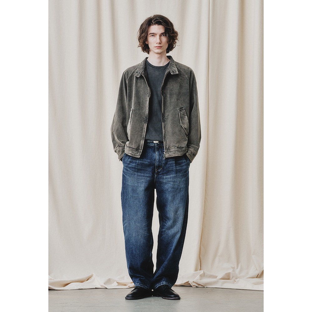 [Art if acts]  24SS One Tuck Curve Denim Pants Washed Indigo