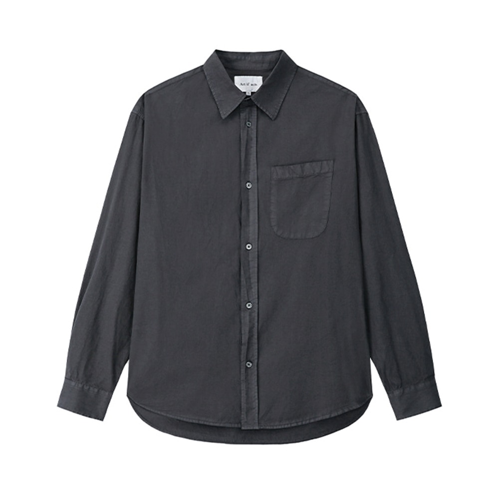 [Art if acts]  24SS Padre Garment-dyed Shirt Charcoal