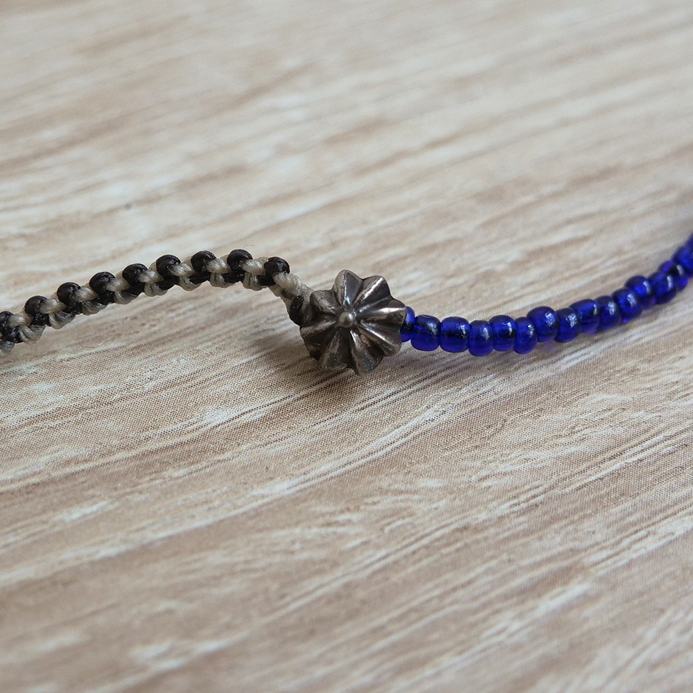 [North Works]  D-506 seed beads necklace Blue