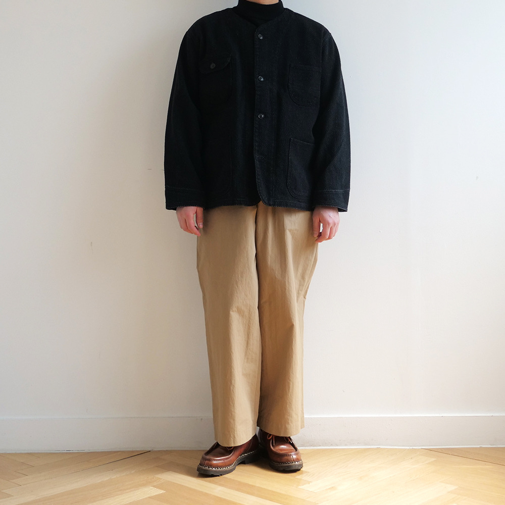 [Oriental United]  Setouchi Nami Jacket Black Sashiori