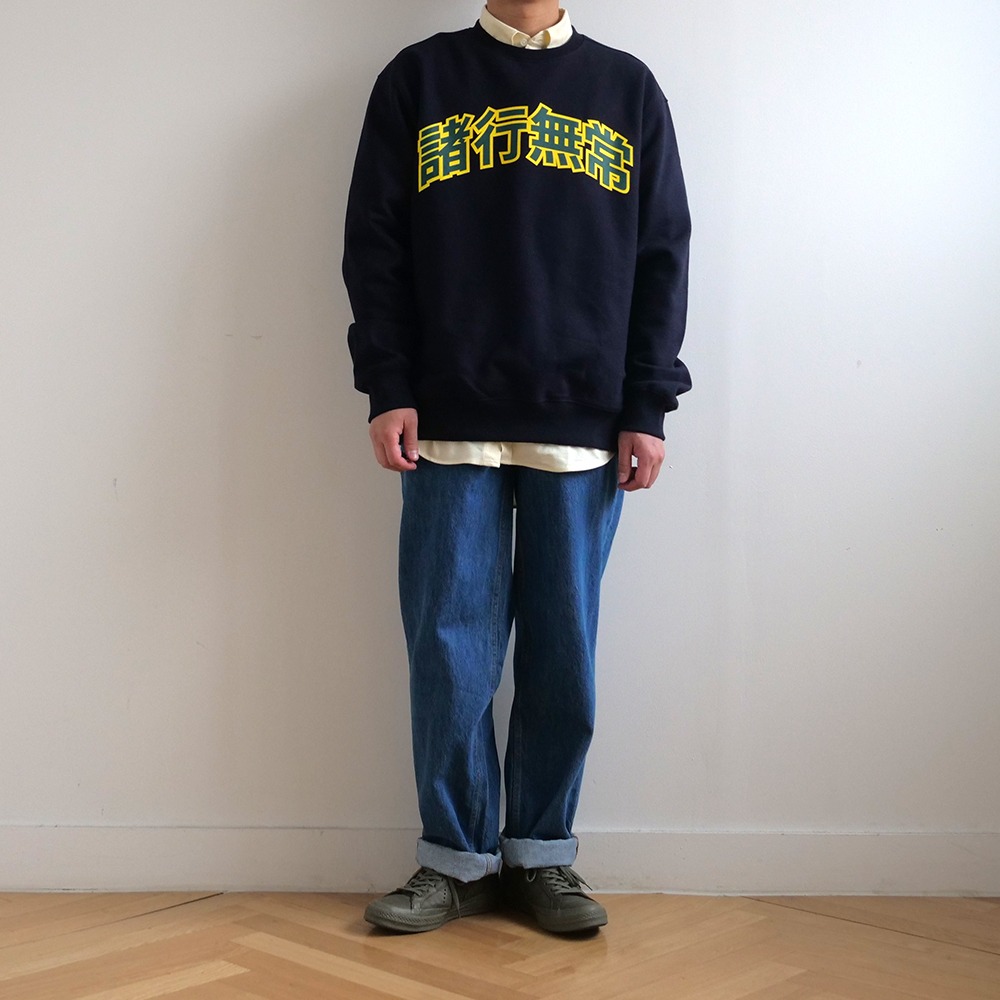 [Youngwall Junction]  College Crewneck Navy